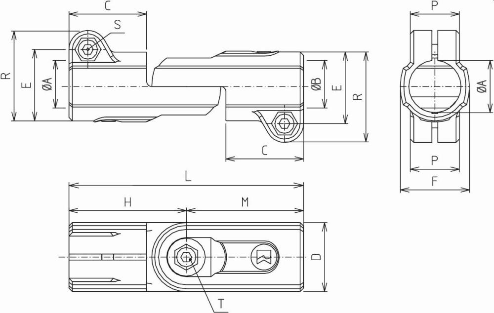 Gelenkklemmstück GPZ Für Rohre Ø 30mm