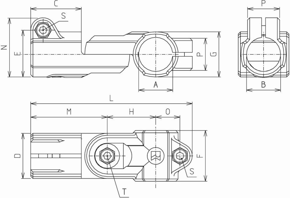 Gelenkklemmstück GWZ Für Rohre Ø 30mm